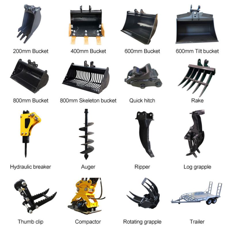 Miniescavatore da 1,8 tonnellate, miniescavatore, escavatore da 8000 kg